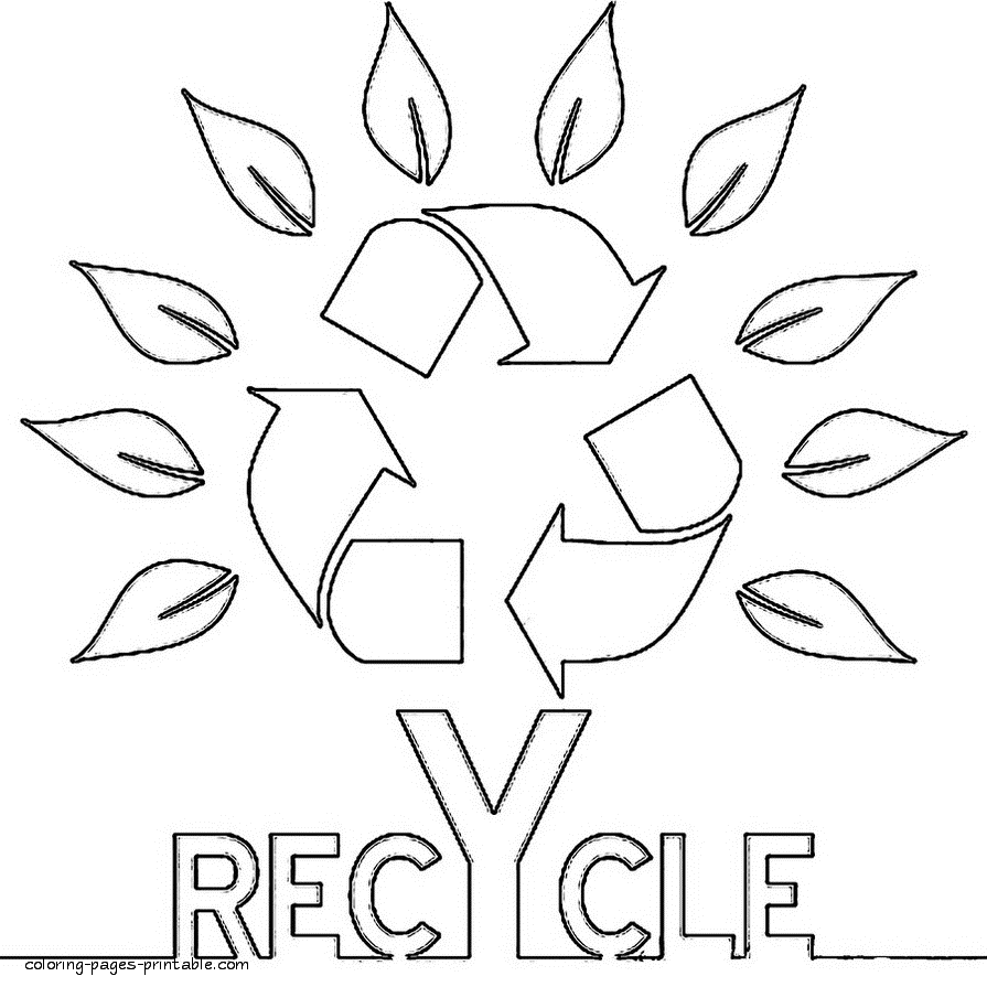 Recycling symbol as a tree coloring