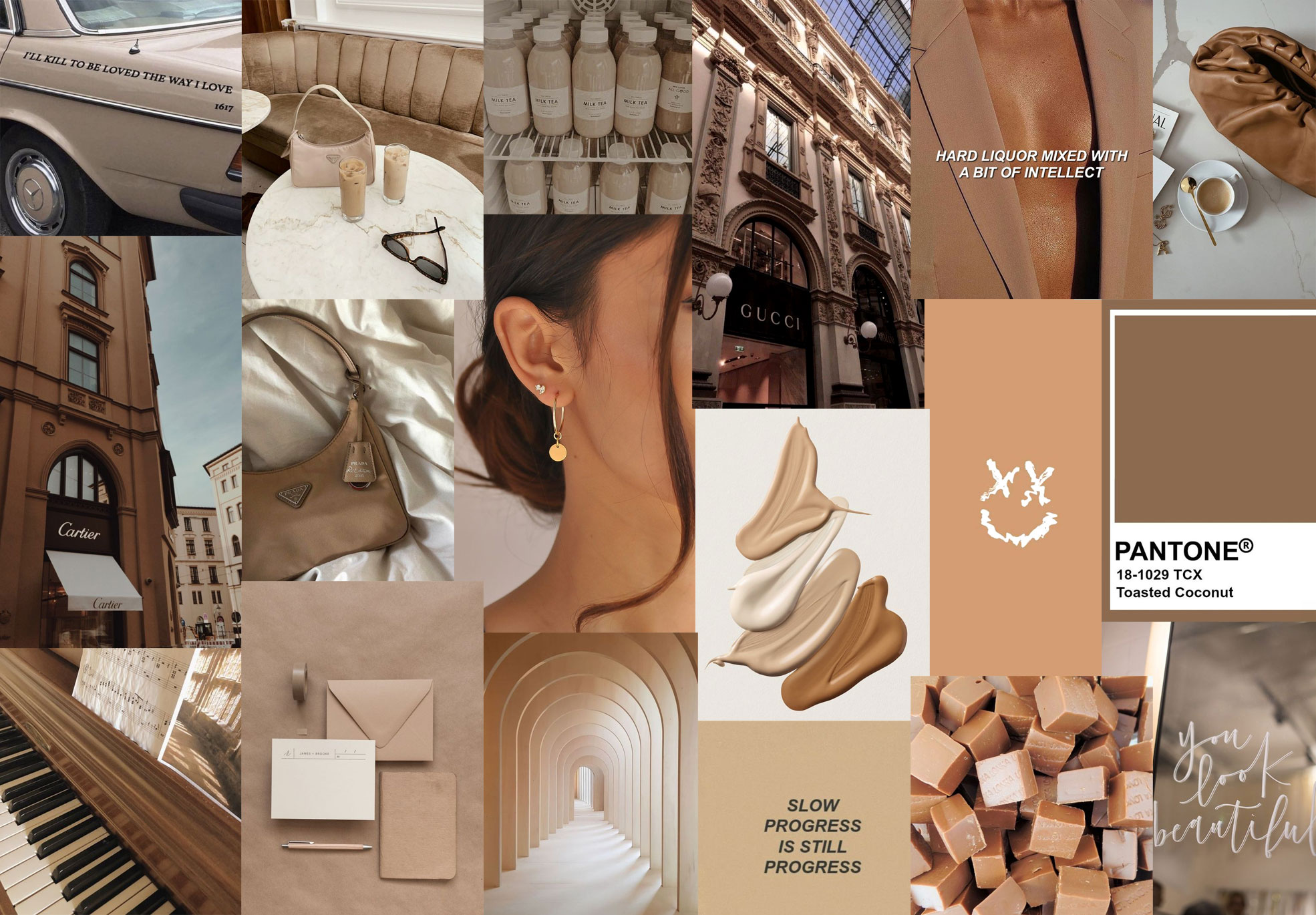 Brown collage wallpapers light brown collage