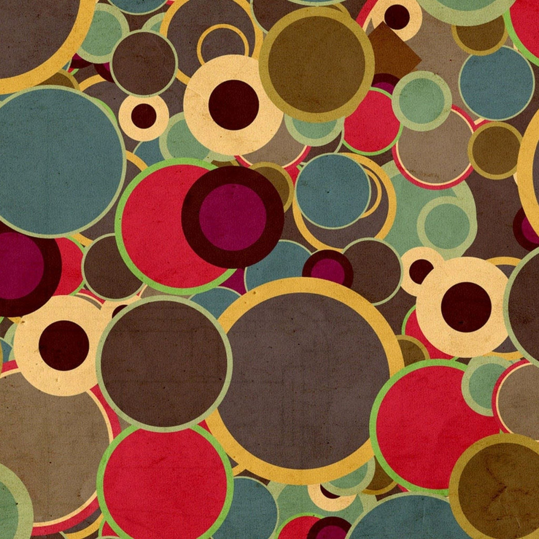 Multicolor circles brown ipad air wallpapers free download