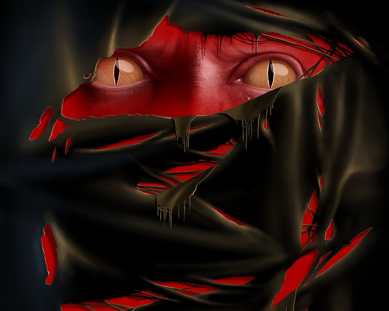 Wallpaper illustration eyes red blood mouth darkness being graphics puter wallpaper fictional character cg artwork x