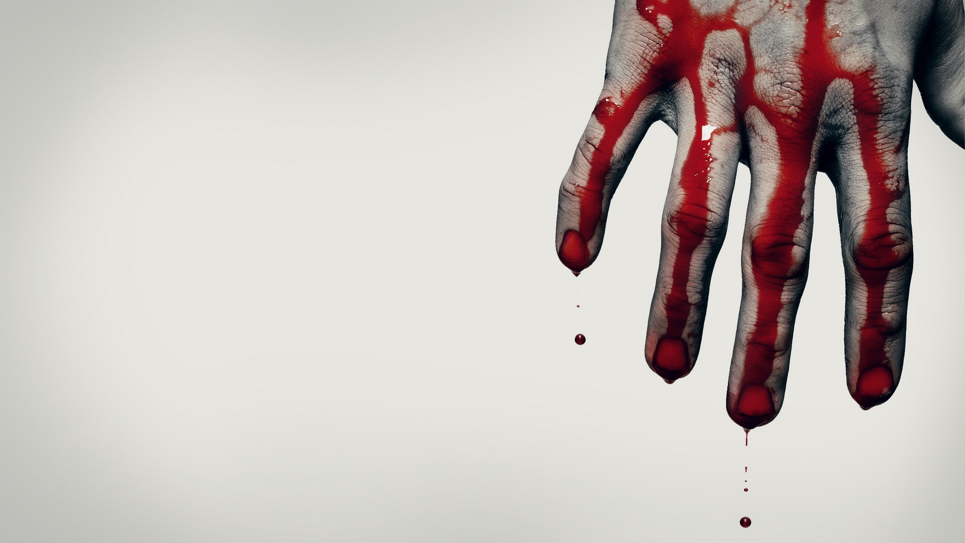 Wallpaper red blood brush flesh hand scary finger arm close up x