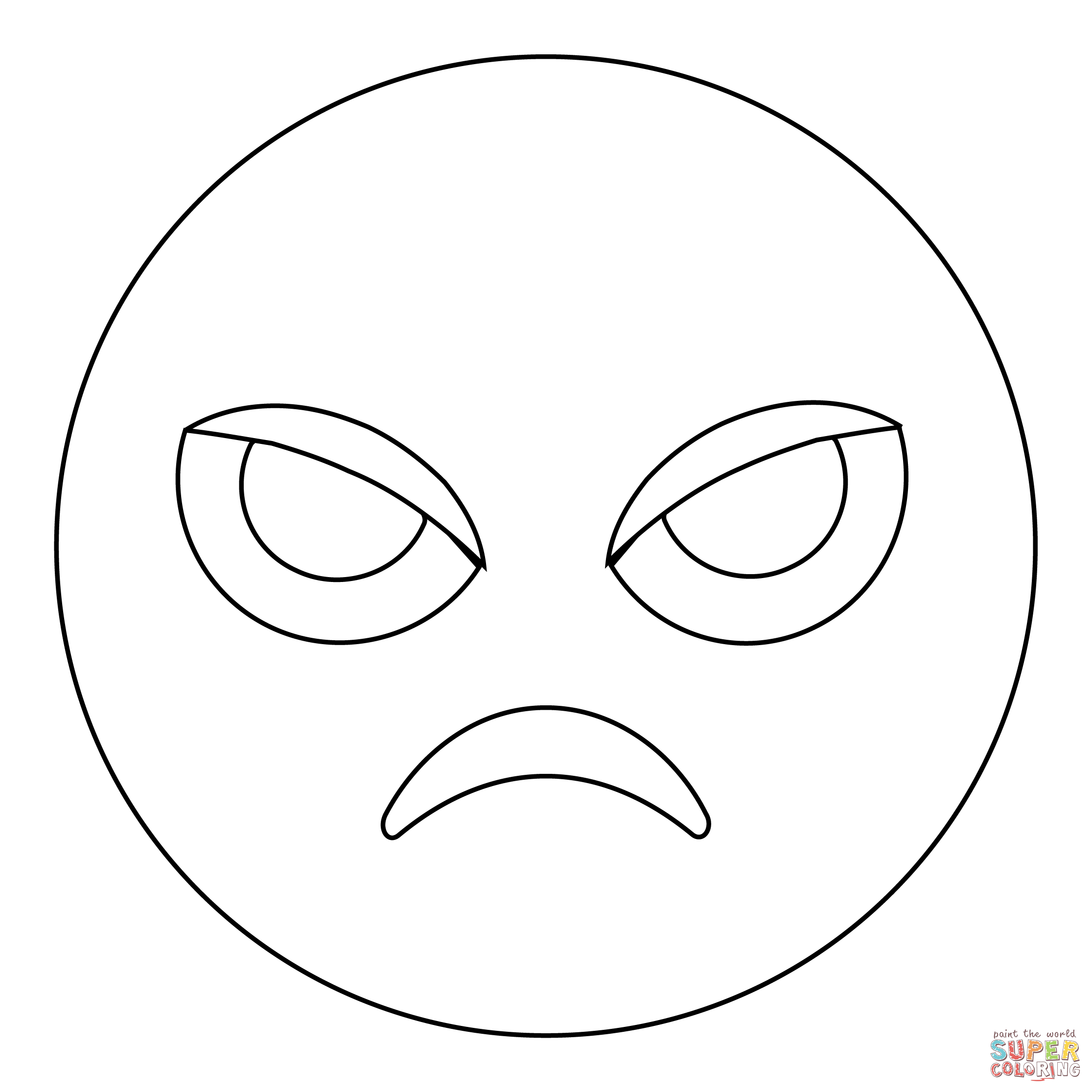 Angry face coloring page free printable coloring pages
