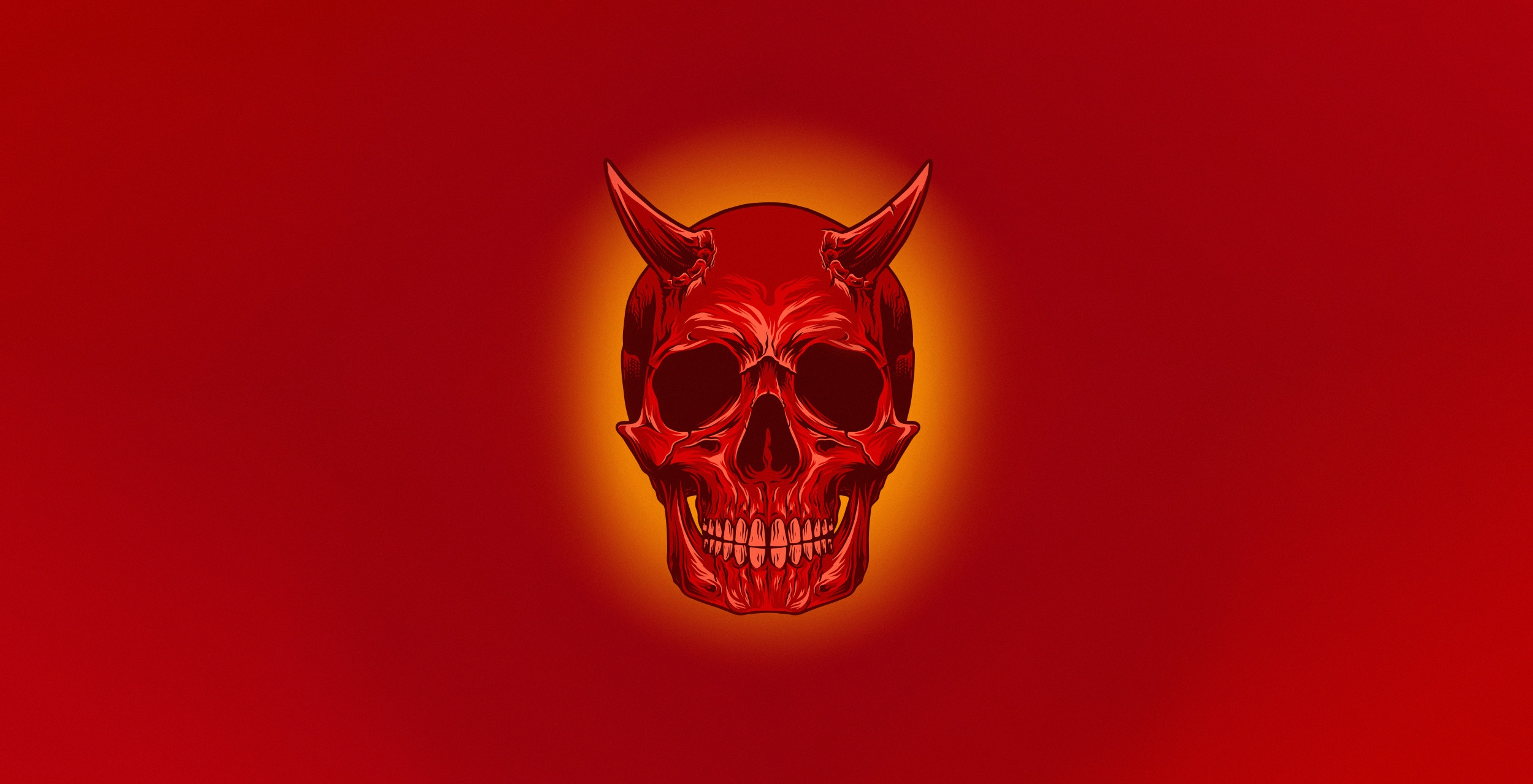 Red devil skull