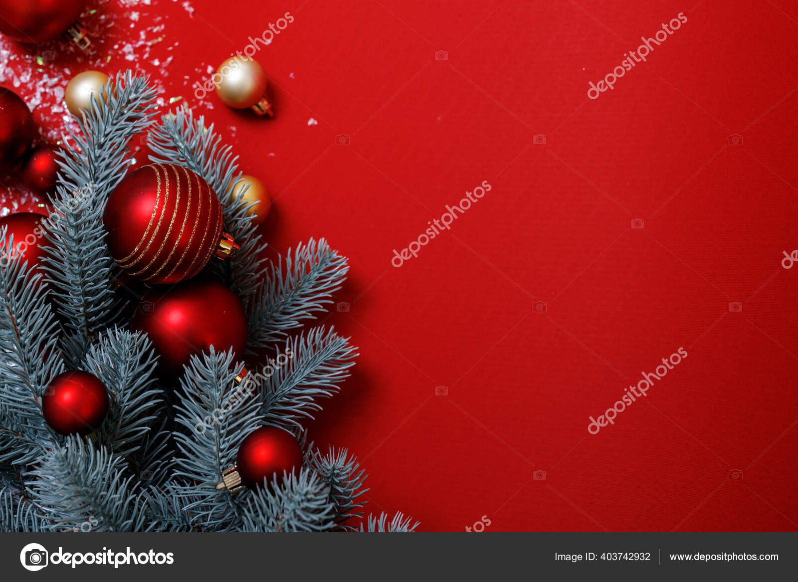 Christmas background red green festive decorative position christmas tree large stock photo by larysadubynska