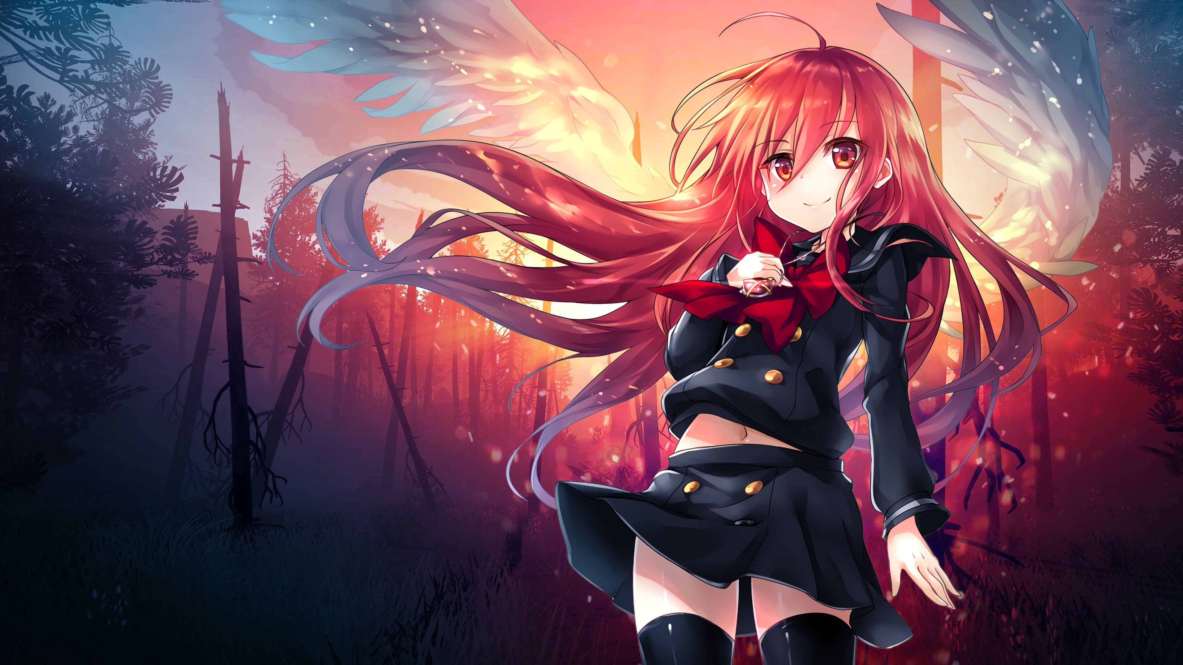 Anime girl red hair wallpapers