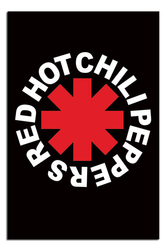 Red hot chili peppers logo poster