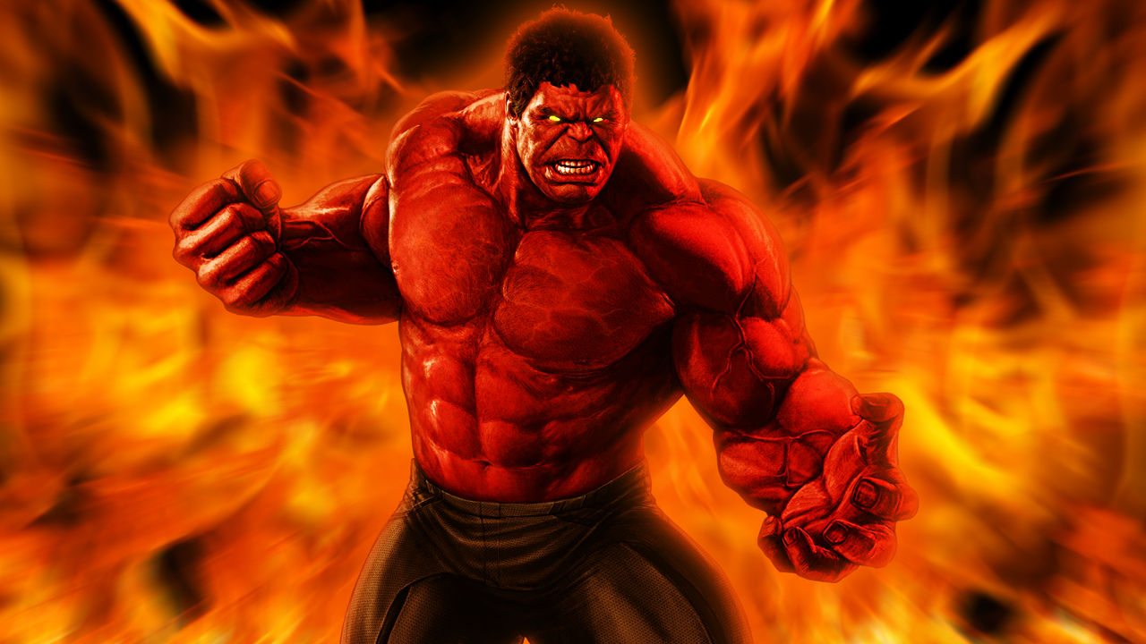 Red hulk wallpaper by dhv on