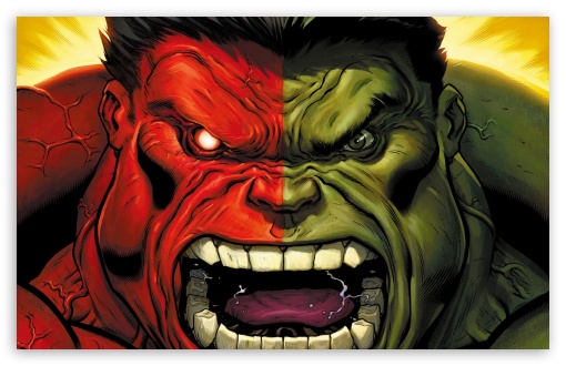Red hulk vs green hulk ultra hd desktop background wallpaper for k uhd tv tablet smartphone