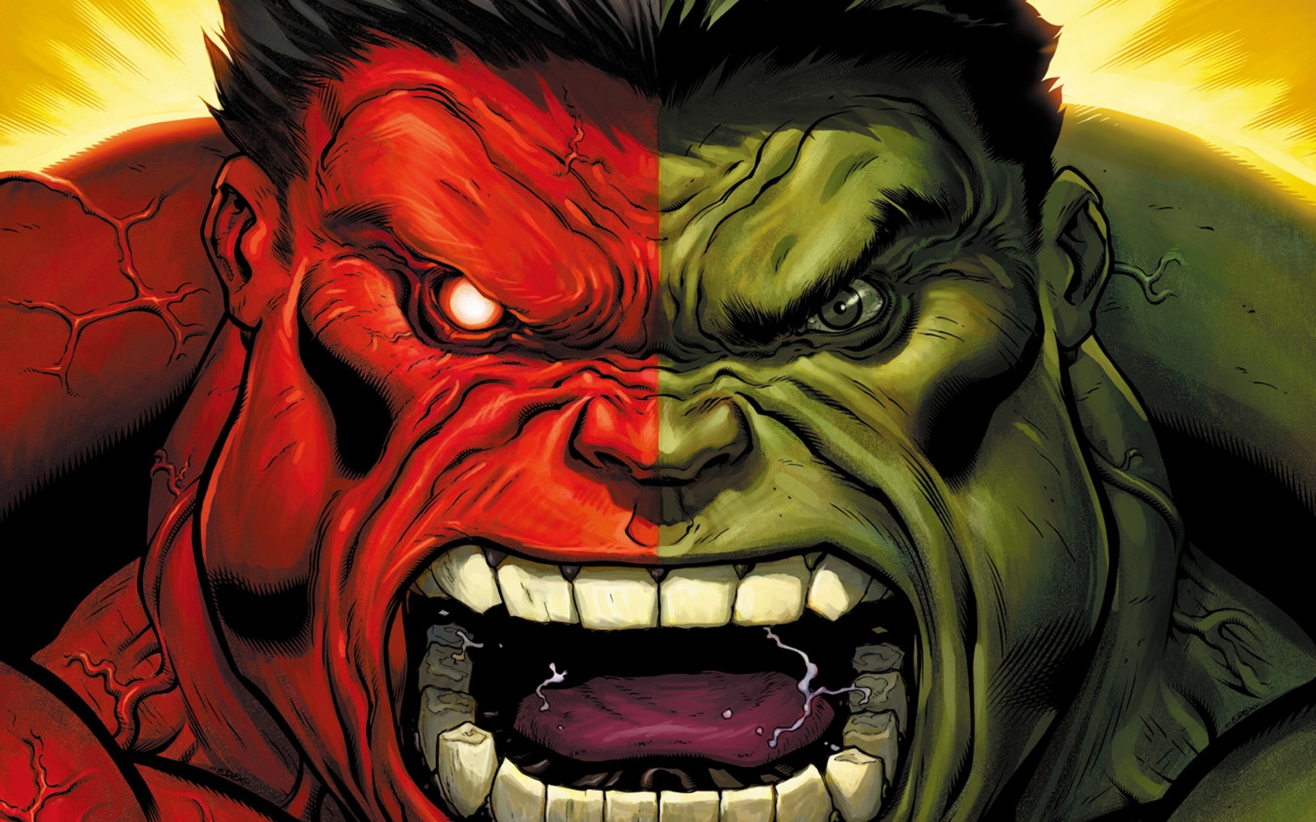 Hulk vs red hulk wallpapers