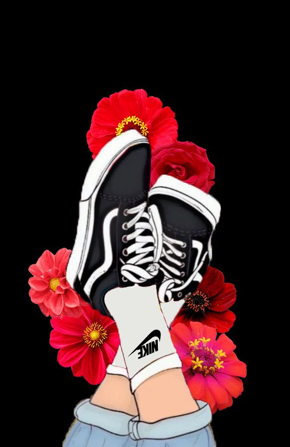 Flower vans shoes nike pink rose black aesthetic flower gardenia red bleu jeans tumblr artistic fond dãcran tãlãphone fond dãcran colorã fond ecran mignon