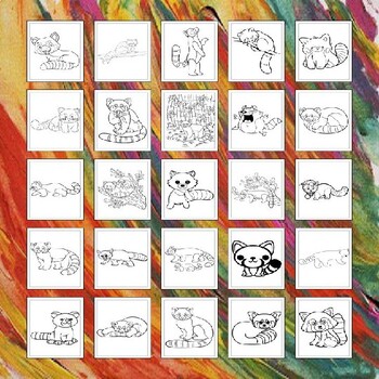 Explore natures palette printable red panda coloring sheets for children