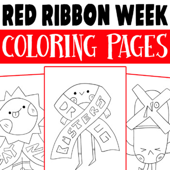 Red ribbon week coloring pages for kids drug free coloring sheets activities