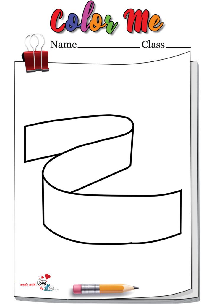 Red ribbon coloring page free download