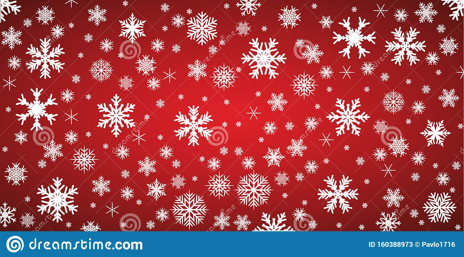 Red snowflake background with transparent snowflakes