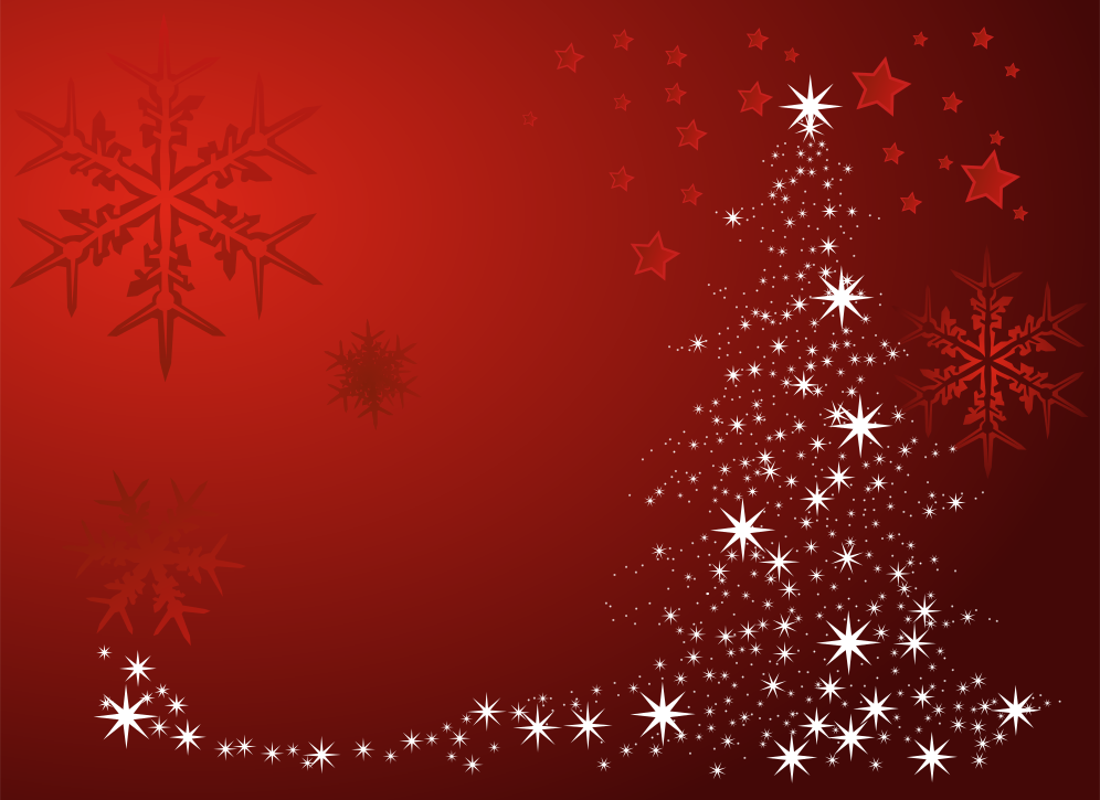 Red snowflake background clip art image