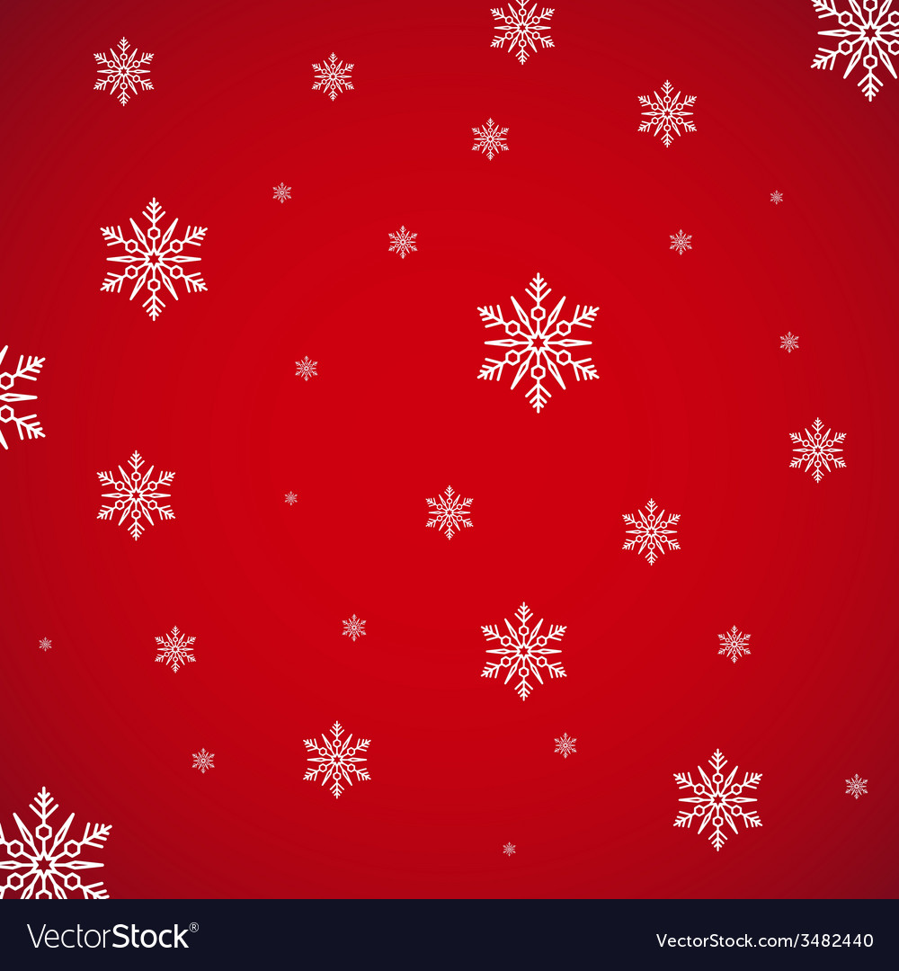 Snowflake red background royalty free vector image