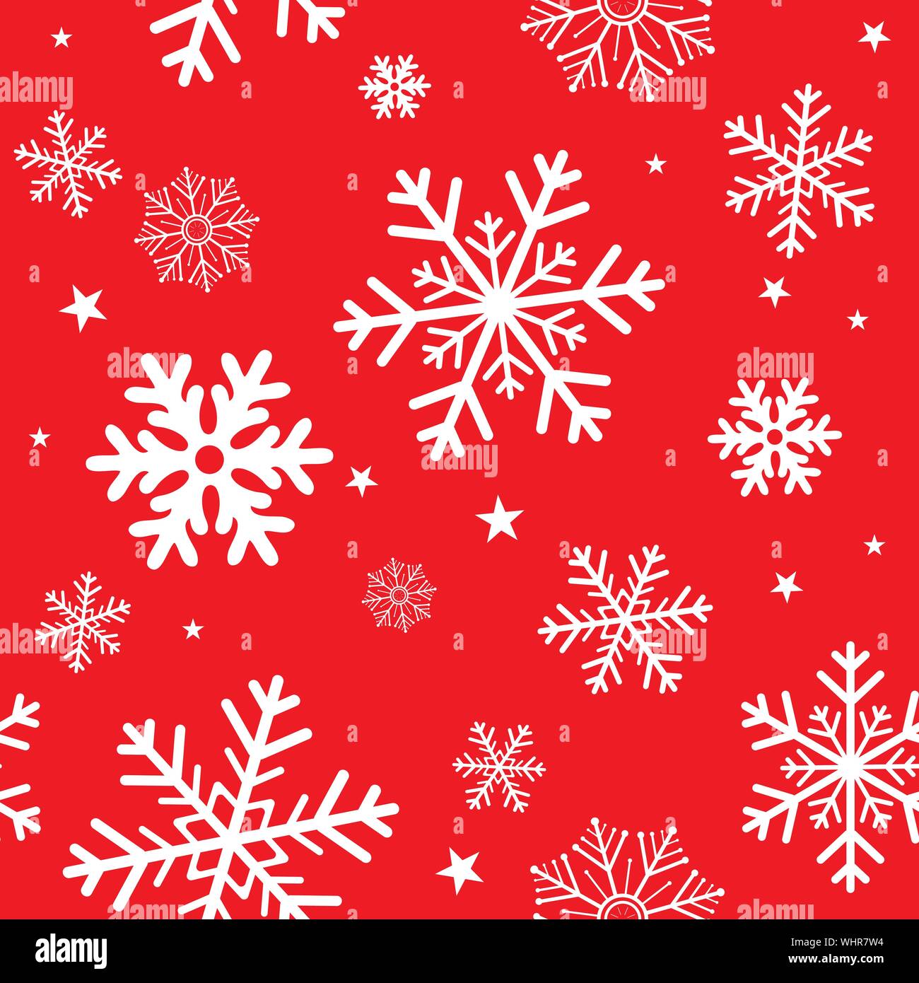Winter red background with white snowflakes for textile paper scrapbooking wrapping web and print design seamless pattern vector illustration stock vector image art