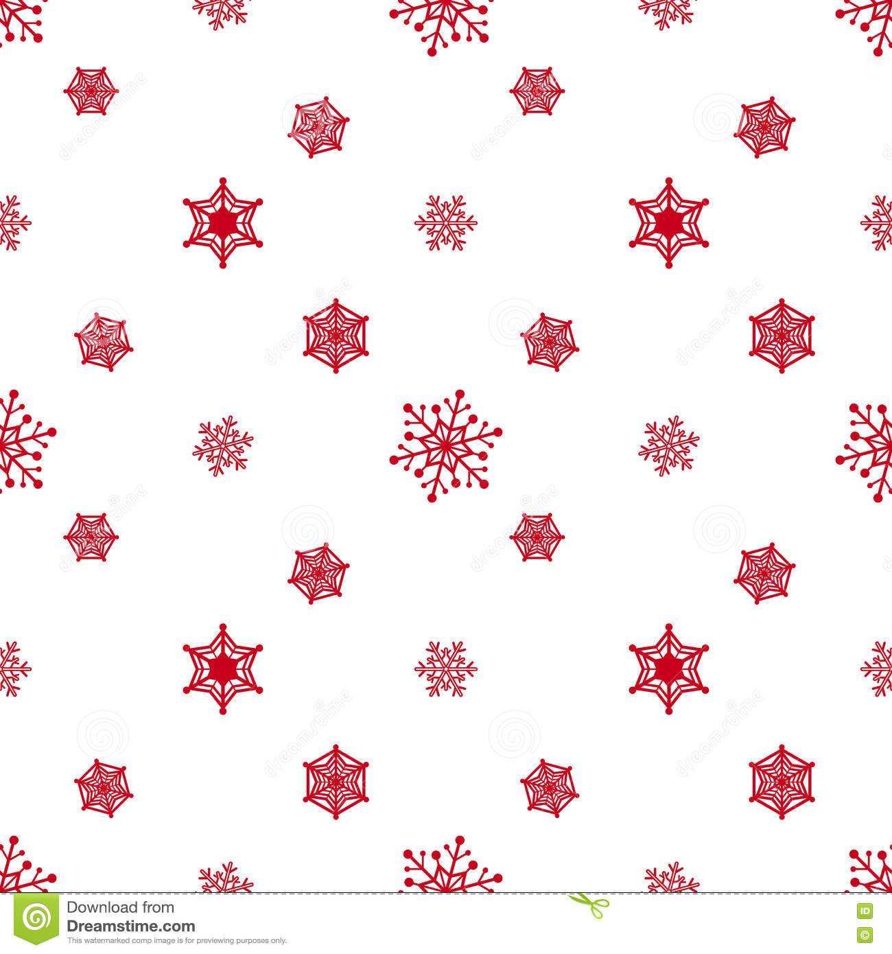 Snowflake red white background stock vector