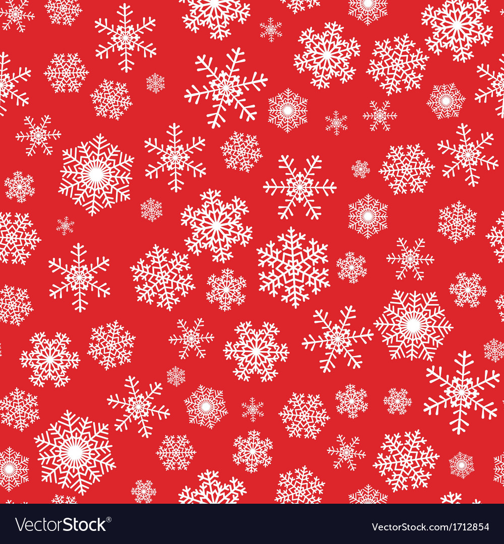 Red seamless background with snowflakes royalty free vector