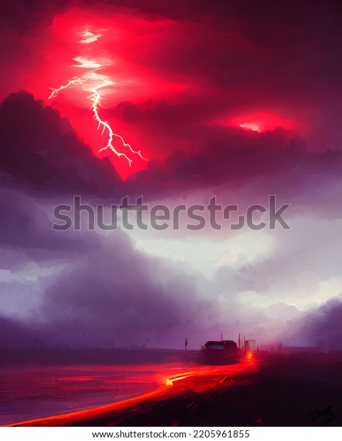 Thunderstorm red images stock photos vectors