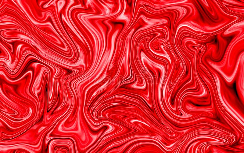Abstract red liquid marble swirl texture background stock photo