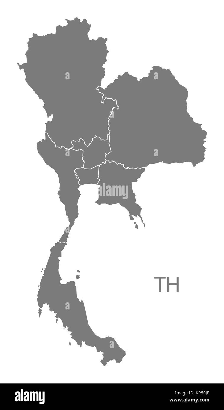 Mapa tailandia imãgen de stock en blanco y negro