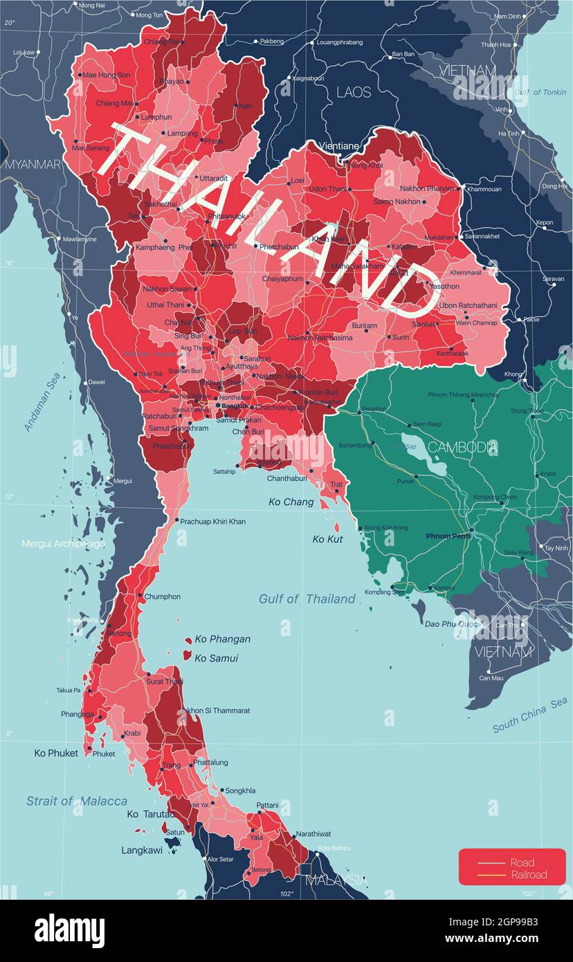 Thailand political map capital bangkok fotografãas e imãgen de alta roluciãn