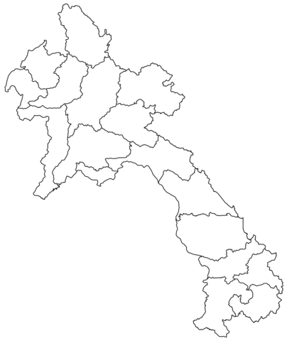 Dibujo de mapa mudo de laos con regiones para colorear dibujos para colorear imprimir gratis