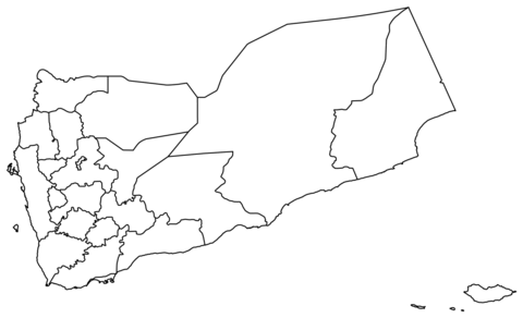 Dibujo de mapa mudo de yemen con regiones para colorear dibujos para colorear imprimir gratis