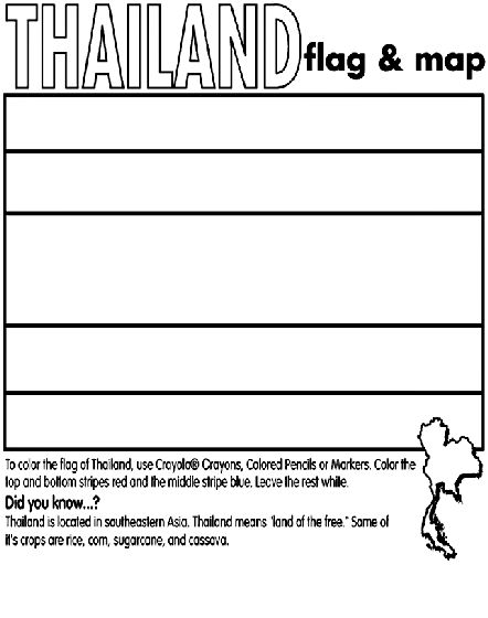 Thailand on crayola flag coloring pages thailand flag thailand