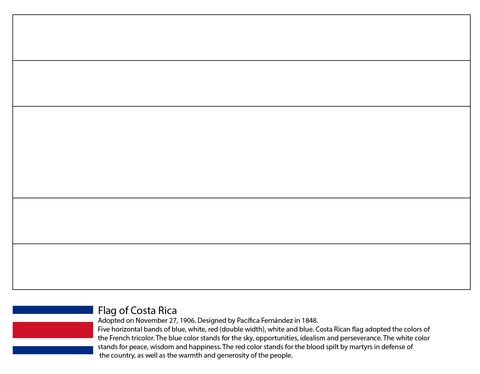Flag of costa rica coloring page free printable coloring pages flag coloring pages flag thailand