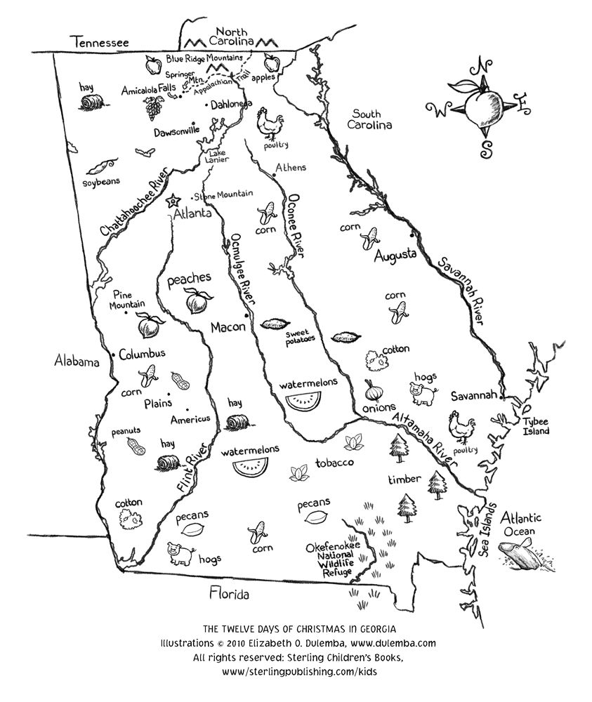 Georgia coloring pages georgia history coloring pages geography for kids