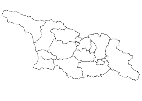 Outline map of georgia with regions coloring page free printable coloring pages