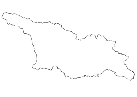 Outline map of georgia coloring page free printable coloring pages