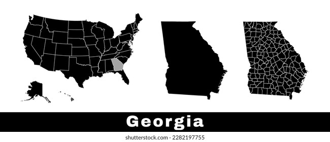 Georgia map stock photos and pictures