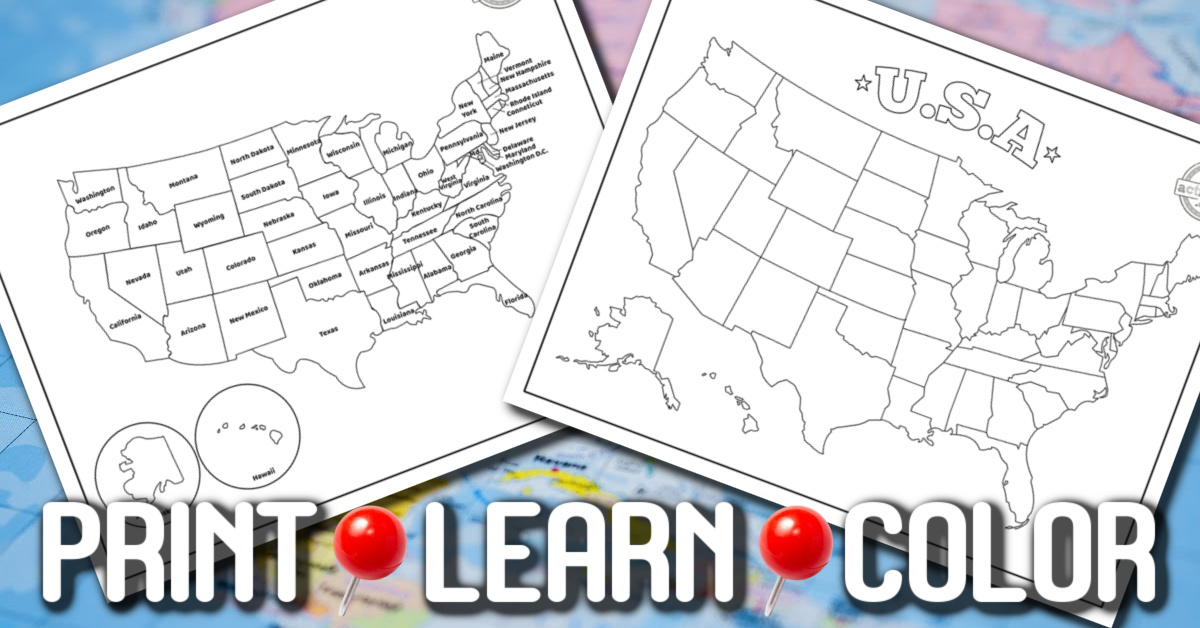 Blank united states map coloring pages you can print kids activities blog