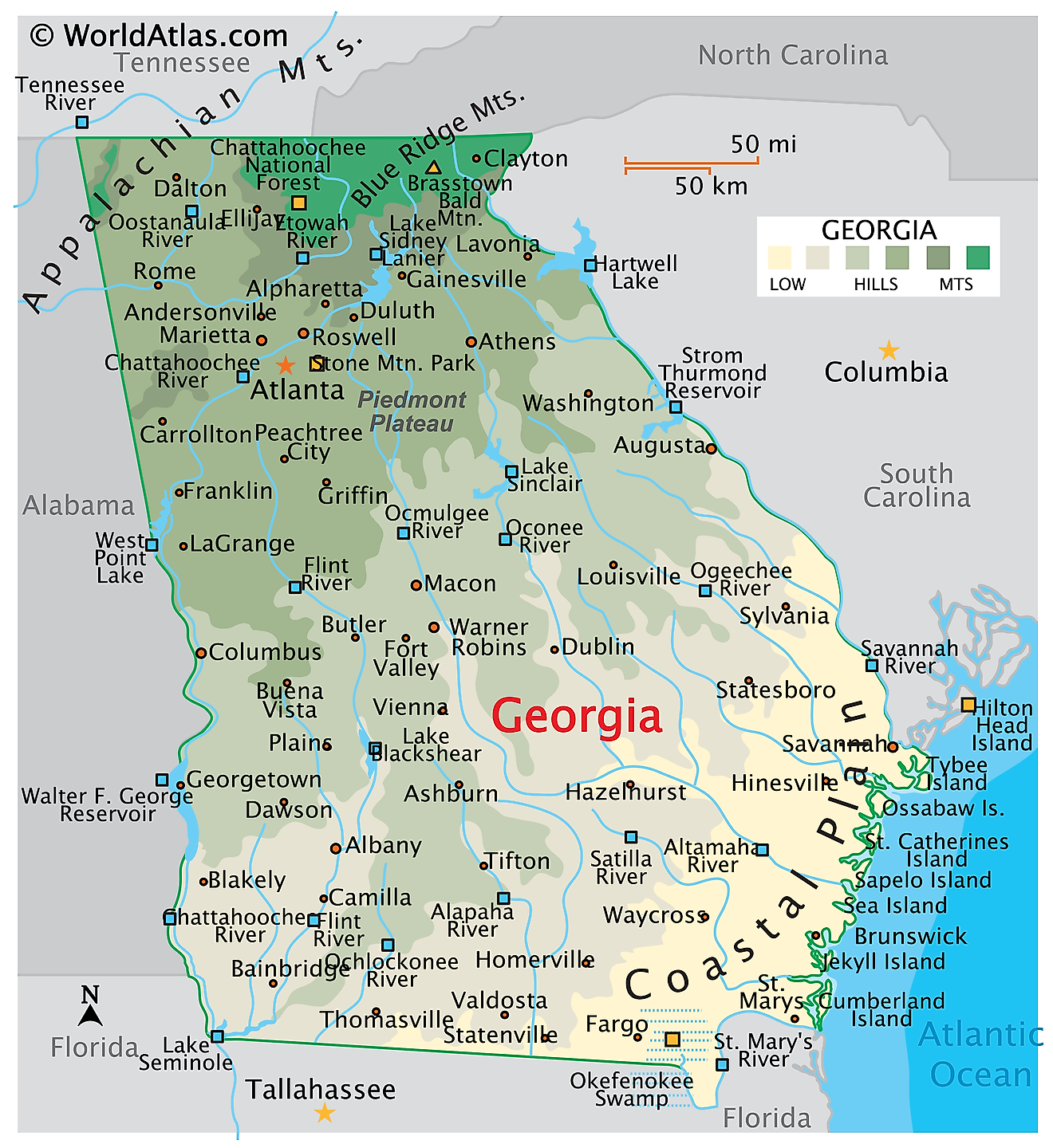 Georgia maps facts