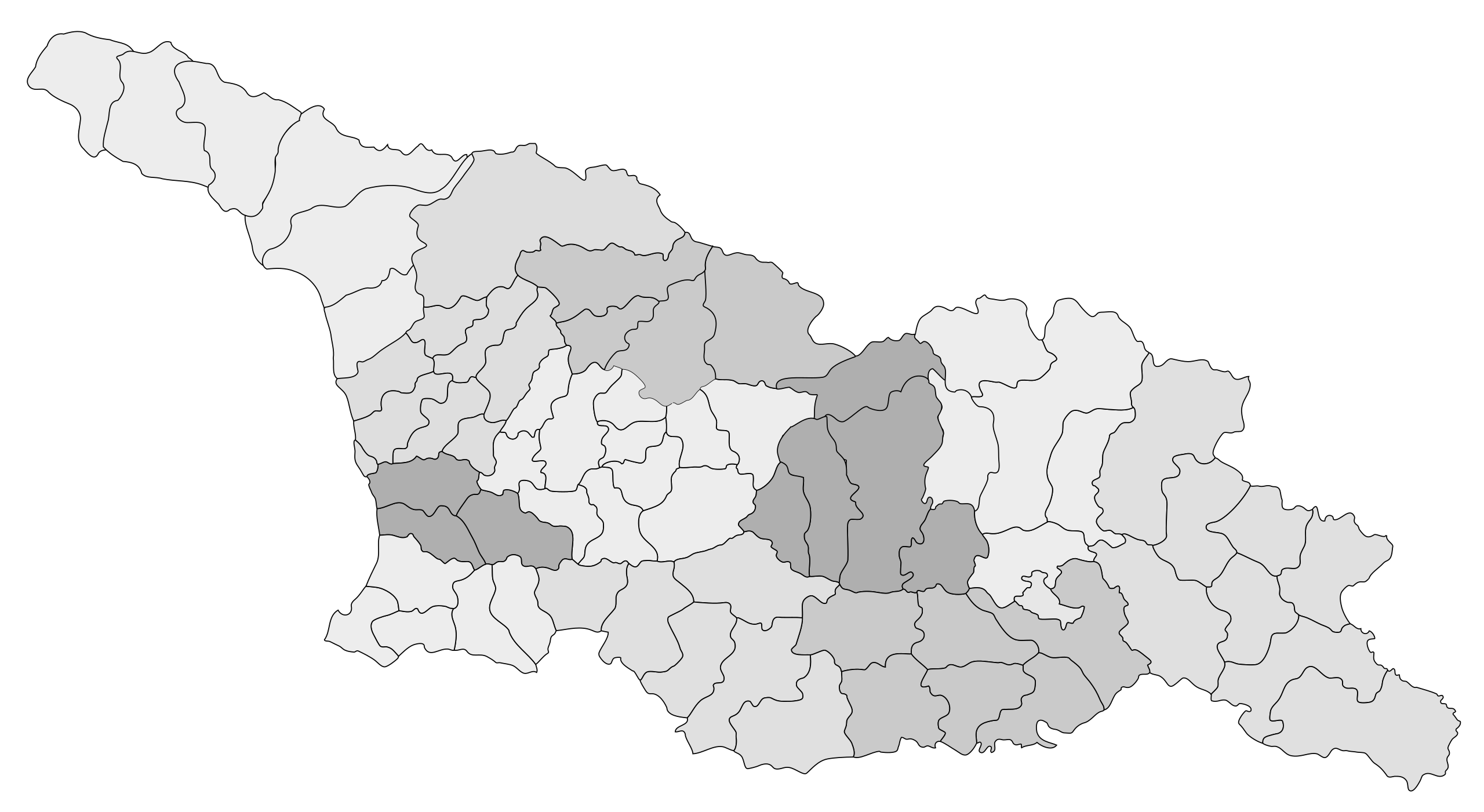 Filegeian municipalities with higlightened regions