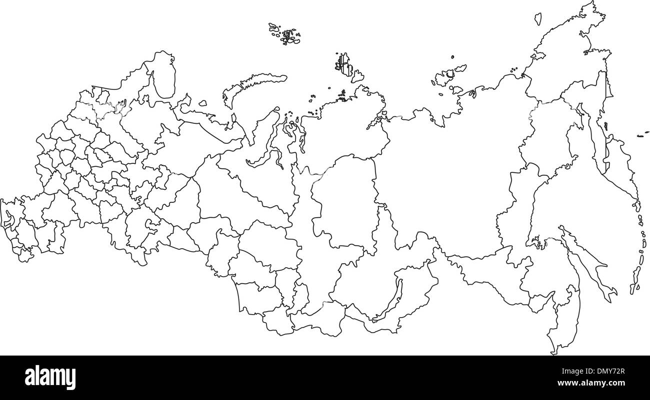 Russia map outline hi
