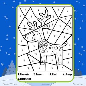 Christmas lor by numbers loring book for kids ages