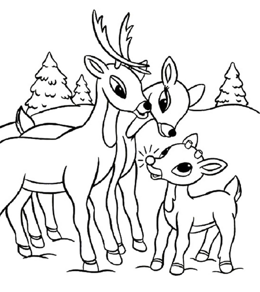 Best rudolph the red nosed reindeer coloring pages
