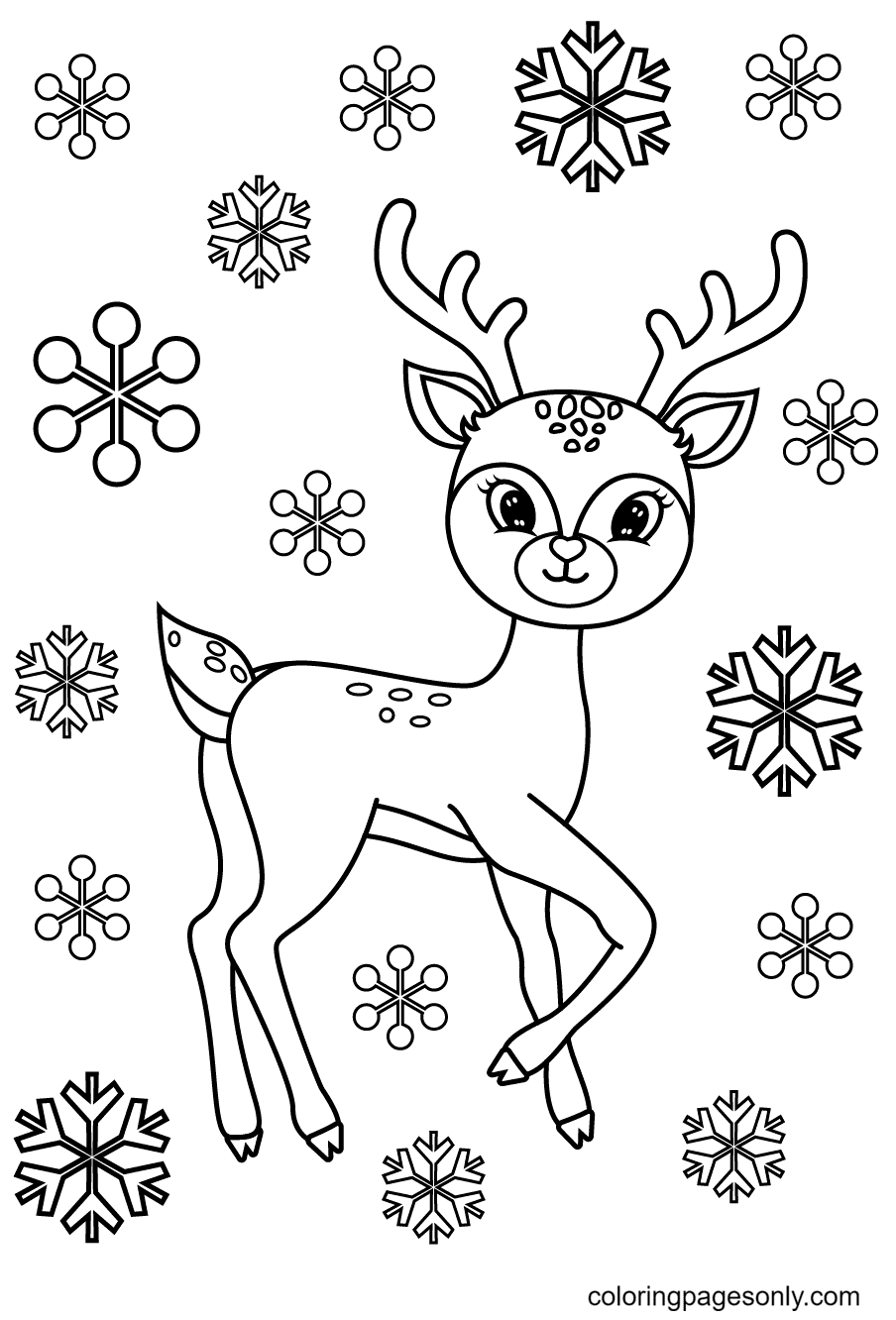 Reindeer coloring pages printable for free download