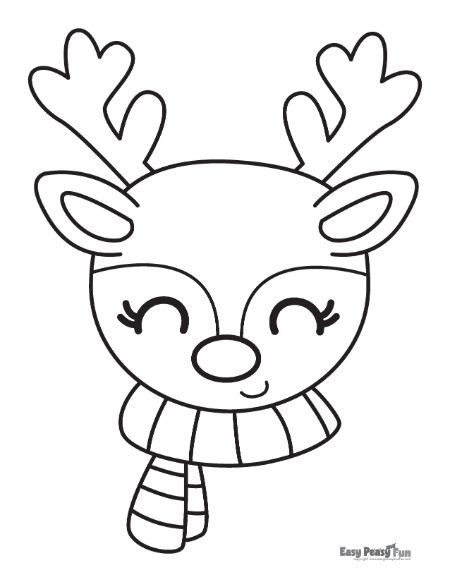 Printable reindeer coloring pages