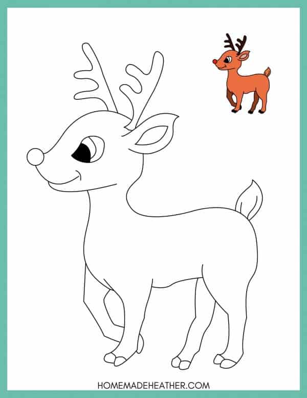 Free printable reindeer coloring pages homemade heather