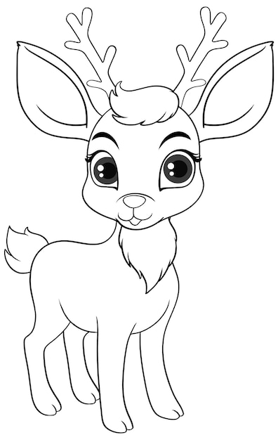 Reindeer coloring page images