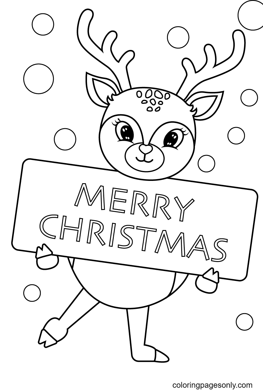 Reindeer coloring pages printable for free download