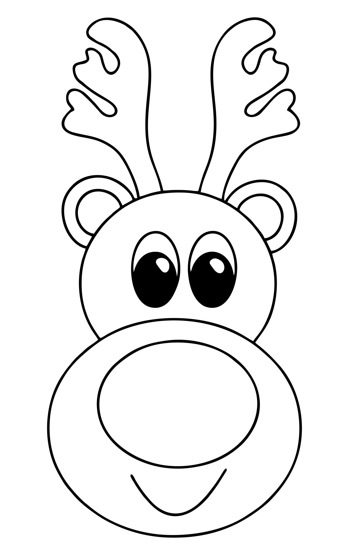 Reindeer face template printable reindeer face rudolph coloring pages reindeer printable