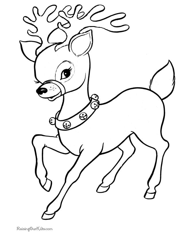 Reindeer rudolph coloring pages santa coloring pages deer coloring pages