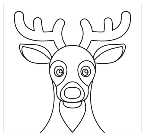Cartoon deer selfie coloring page free printable coloring pages