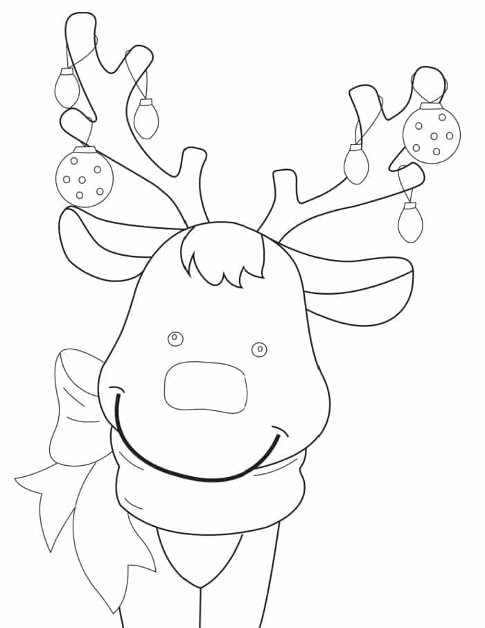 Free printable reindeer coloring pages